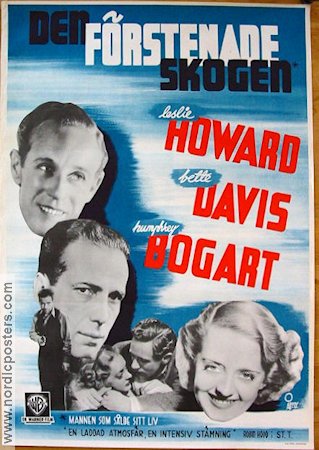 Den förstenade skogen 1936 poster Leslie Howard Humphrey Bogart Bette Davis