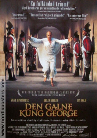 The Madness of King George 1994 movie poster Nigel Hawthorne Helen Mirren Rupert Graves Nicholas Hytner