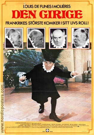 L´avare 1980 movie poster Louis de Funes Writer: Moliére