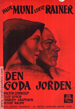 The Good Earth 1937 movie poster Paul Muni Luise Rainer