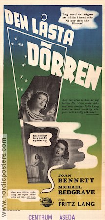 Den låsta dörren 1947 poster Joan Bennett Fritz Lang Film Noir
