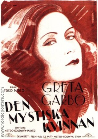 The Mysterious Lady 1928 movie poster Greta Garbo Fred Niblo