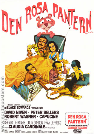Den Rosa Pantern 1963 poster Peter Sellers David Niven Claudia Cardinale Robert Wagner Blake Edwards Affischkonstnär: Jack Rickard Hitta mer: Pink Panther