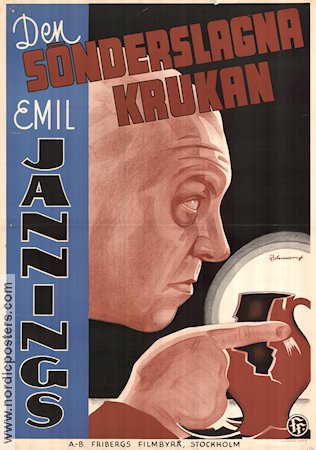 Der zerbrochene Krug 1937 movie poster Emil Jannings Eric Rohman art