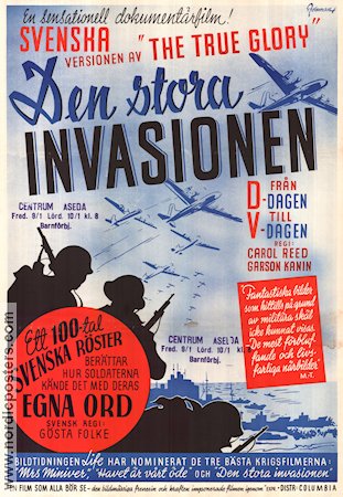 Den stora invasionen 1947 poster Carol Reed Krig