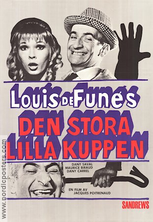 Den stora lilla kuppen 1968 movie poster Louis de Funes