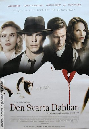 Den svarta Dahlian 2006 movie poster Josh Hartnett Scarlett Johansson Aaron Eckhart Hilary Swank Brian De Palma