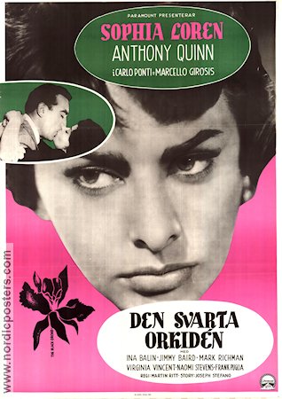 The Black Orchid 1959 movie poster Sophia Loren Anthony Quinn