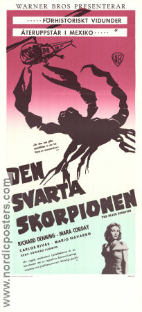 Den svarta skorpionen 1957 poster Richard Denning Mara Corday Carlos Rivas Edward Ludwig