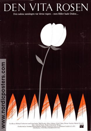 Die weisse Rose 1982 movie poster Lena Stolze Wulf Kessler Michael Verhoeven Artistic posters Find more: Nazi