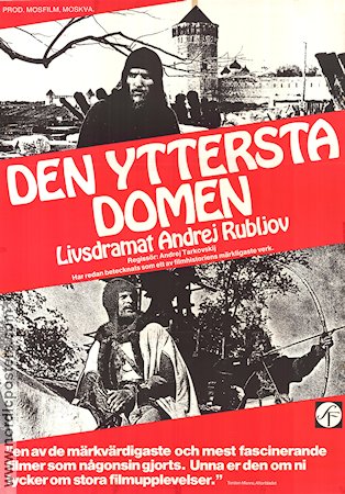 Den yttersta domen 1966 poster Anatoliy Solonitsyn Andrei Tarkovsky Ryssland Religion
