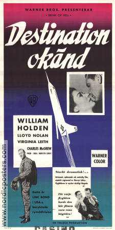 Toward the Unknown 1956 movie poster William Holden Lloyd Nolan Mervyn LeRoy Planes