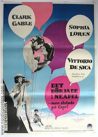 It Started in Neaples 1960 movie poster Clark Gable Sophia Loren Mountains
