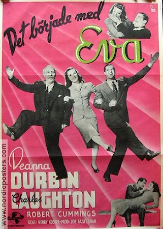 It Started with Eve 1942 movie poster Deanna Durbin Charles Laughton