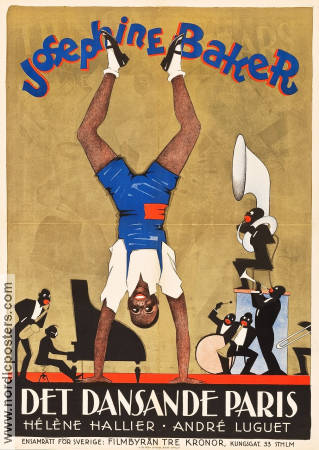 Det dansande Paris 1927 poster Josephine Baker André Luguet Helene Hallier Joe Francis