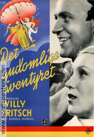 Det gudomliga äventyret 1935 poster Willy Fritsch Käthe Gold Reinhold Schünzel Filmbolag: UFA