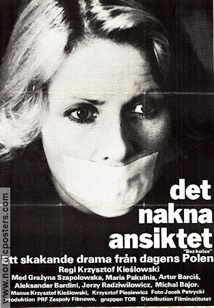 Det nakna ansiktet 1985 poster Grazyna Szapolowska Krzysztof Kieslowski Filmen från: Poland