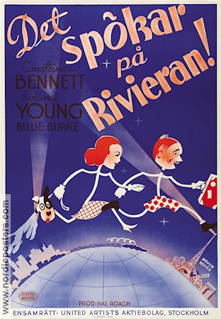 Det spökar på Rivieran 1939 poster Roland Young Resor
