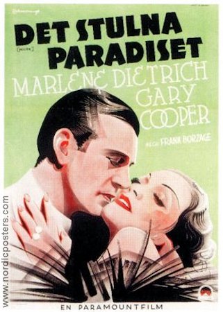 Det stulna paradiset 1936 poster Marlene Dietrich Gary Cooper