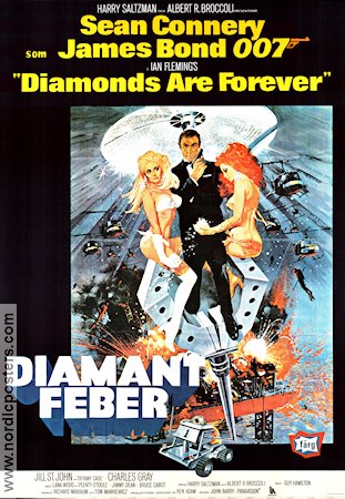Diamantfeber 1971 poster Sean Connery Jill St John Charles Gray Guy Hamilton