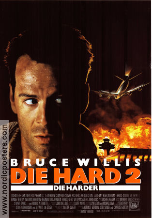 Die Hard 2 1990 movie poster Bruce Willis William Atherton Bonnie Bedelia Renny Harlin Planes