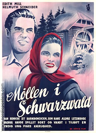 Die Mühle im Schwarzwäldertal 1953 poster Edith Mill Helmuth Schneider