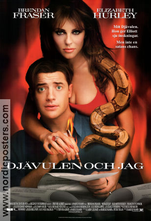 Bedazzled 2000 movie poster Brendan Fraser Elizabeth Hurley Harold Ramis Snakes
