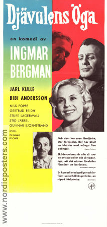 The Devil´s Eye 1960 movie poster Jarl Kulle Bibi Andersson Stig Järrel Nils Poppe Sture Lagerwall Gunnar Björnstrand Ingmar Bergman