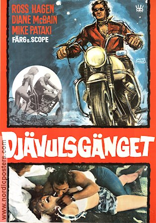 Five the Hard Way 1970 movie poster Rod Hagen Poster artwork: Walter Bjorne Motorcycles