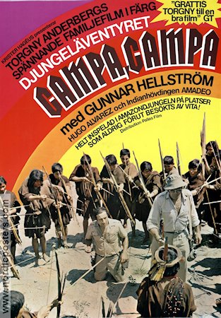 Djungeläventyret Campa Campa 1976 movie poster Gunnar Hellström Torgny Anderberg