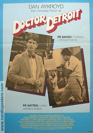Doctor Detroit 1983 movie poster Dan Aykroyd Howard Hesseman Donna Dixon Michael Pressman