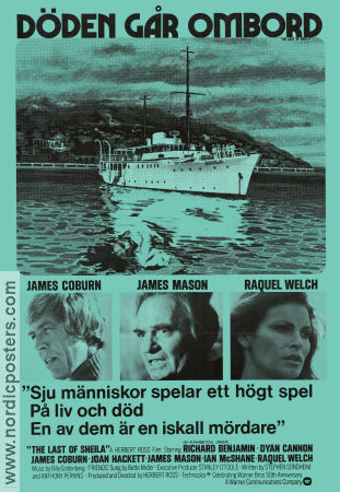 Döden går ombord 1973 poster James Coburn James Mason Raquel Welch Herbert Ross Skepp och båtar