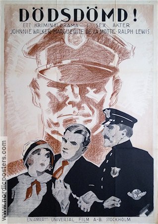 Dödsdömd 1927 poster Ralph Lewis Johnnie Walker Marguerite DeLa Motte Ernst Laemmle
