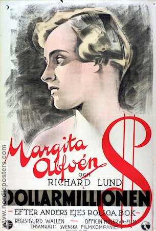 Dollarmillionen 1926 movie poster Margina Alfvén