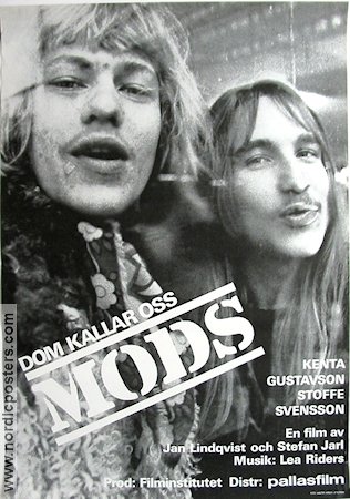 Dom kallar oss mods 1968 poster Kenta Gustavsson Stoffe Svensson Stefan Jarl Dokumentärer Kultfilmer