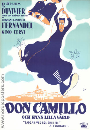 Don Camillo och hans lilla värld 1952 poster Fernandel Gino Cervi Vera Talchi Julien Duvivier Religion Politik