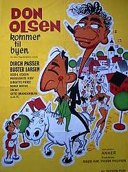 Don Olsen kommer till byen 1965 poster Dirch Passer Danmark