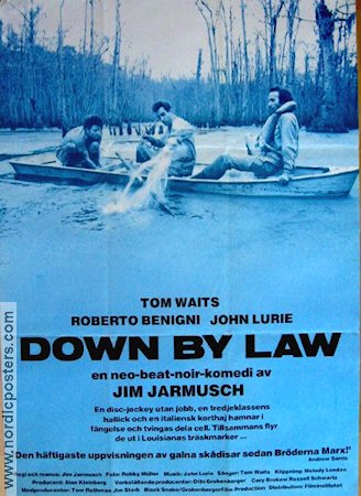 Down By Law 1986 poster Tom Waits Jim Jarmusch Skepp och båtar