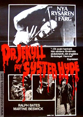 Dr Jekyll och Syster Hyde 1971 poster Ralph Bates Martine Beswick Gerald Sim Roy Ward Baker