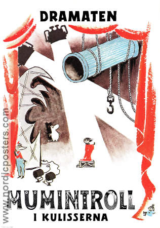 Dramaten Mumintroll i kulisserna 1982 affisch Affischkonstnär: Tove Jansson Hitta mer: Mumin Hitta mer: Moomin Hitta mer: Dramaten