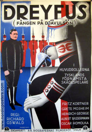Dreyfus 1930 movie poster Fritz Kortner Richard Oswald