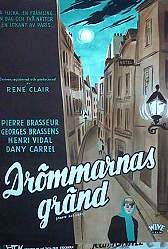 Drömmarnas gränd 1957 poster Pierre Brasseur René Clair