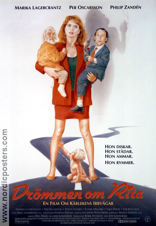 Drömmen om Rita 1993 movie poster Marika Lagercrantz Per Oscarsson Philip Zandén Jon Lindström Kids