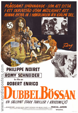 Dubbelbössan 1975 poster Philippe Noiret Romy Schneider Jean Bouise Robert Enrico Hitta mer: Nazi