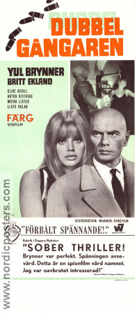 The Double Man 1967 movie poster Yul Brynner Britt Ekland Clive Revill Franklin J Schaffner