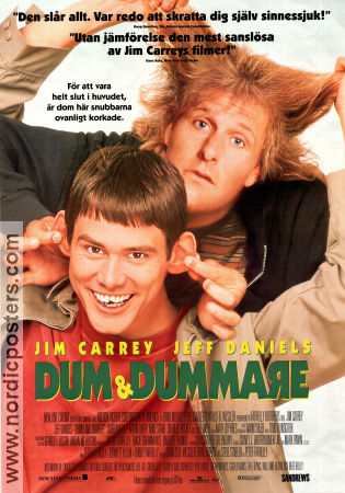 Dumb and Dumber 1994 movie poster Jim Carrey Jeff Daniels Lauren Holly Bobby Peter Farrelly