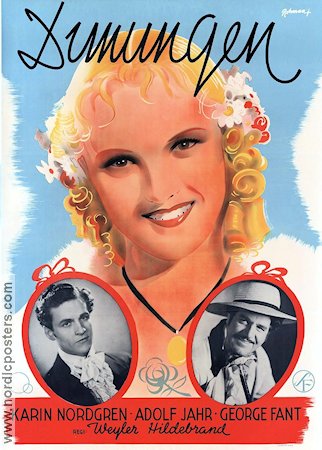 Dunungen 1941 movie poster Adolf Jahr George Fant Karin Nordgren Weyler Hildebrand Writer: Selma Lagerlöf Eric Rohman art