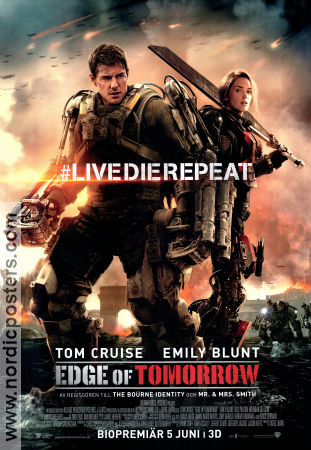 Edge of Tomorrow 2014 movie poster Tom Cruise Emily Blunt Bill Paxton Doug Liman