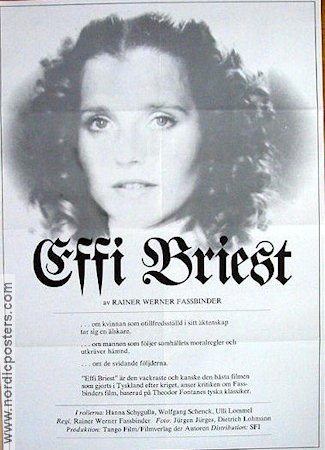 Effi Briest 1976 movie poster Hanna Schygulla Rainer Werner Fassbinder