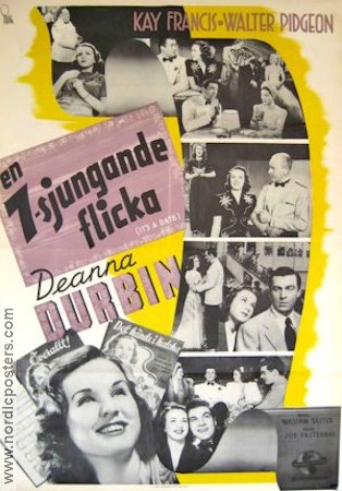 En 7-sjungande flicka 1940 poster Deanna Durbin